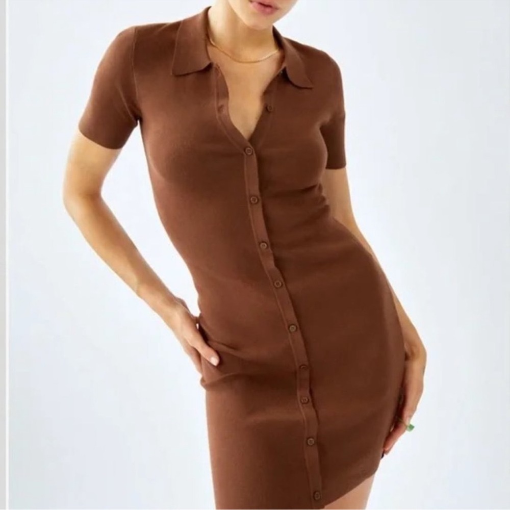ARITZIA SUNDAY BEST Cece Knit Polo Mini Dress